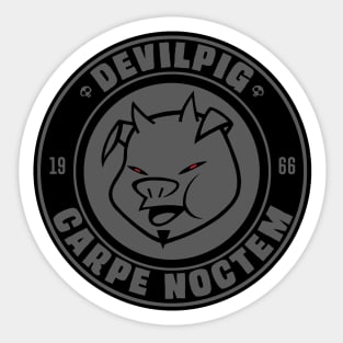 Devilpig Carpe Noctem Sticker